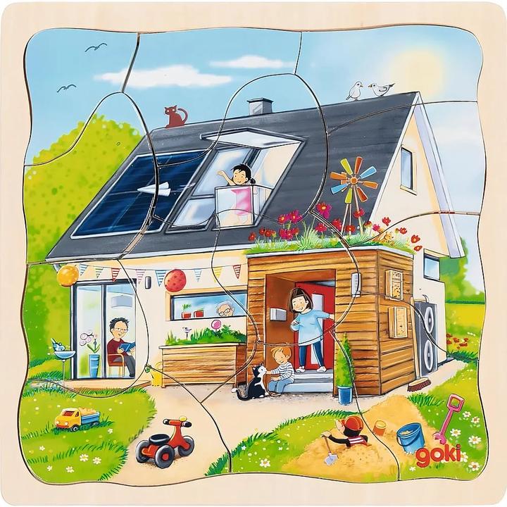 Produktbild Goki Schichtenpuzzle Wir bauen ein Haus (35 Teile)