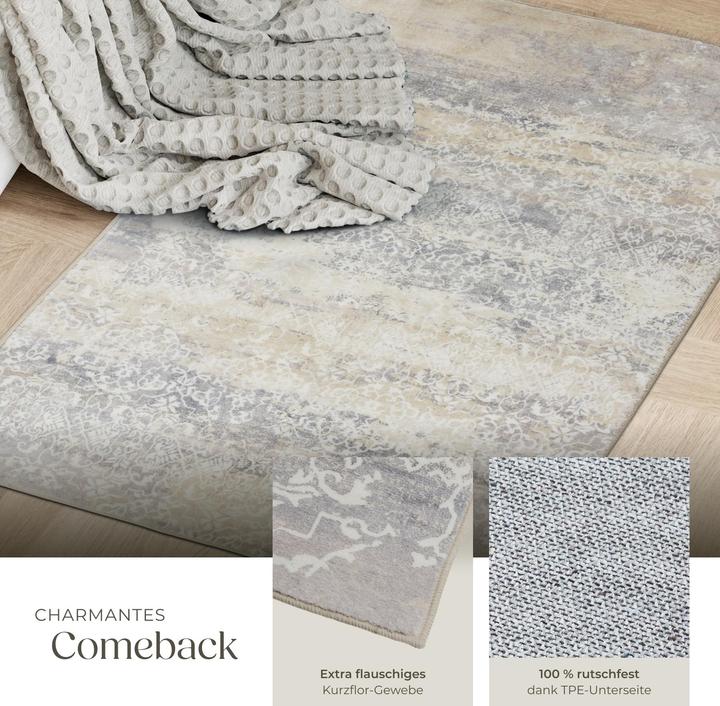 Actual product image tectake vintage designer rug Dalia, low pile (110 x 60 cm)