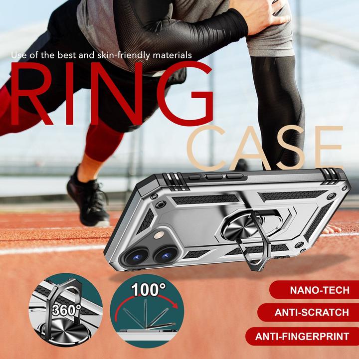 Immagine prodotto Nalia Coperchio ad anello antiurto in stile militare (Apple iPhone 16 Plus)