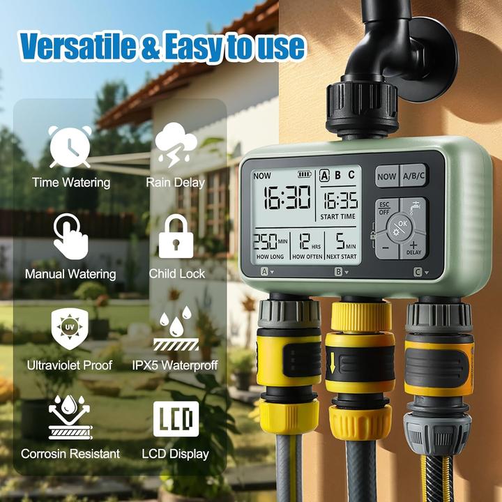 Image du produit Crosofmi Bewässerungscomputer mit 3 Ausgängen (Ordinateur d'irrigation)