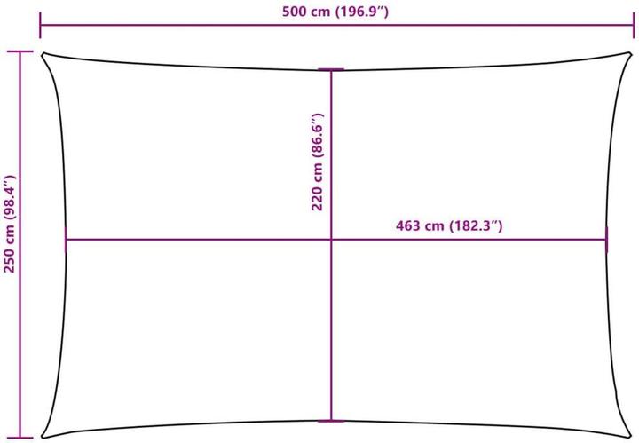 Produktbild vidaXL Sonnensegel (250 x 500 cm)