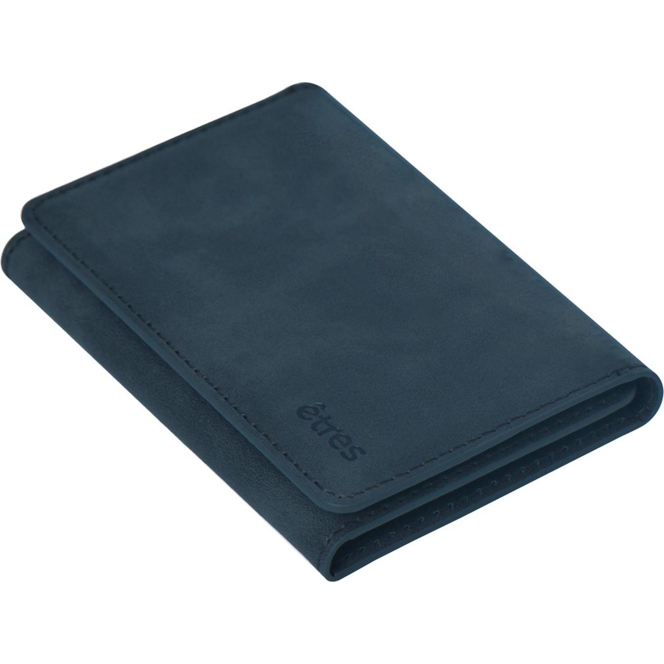 Thumbnail - Techmade, Herren, Portemonnaie, ETRES Magnetische Leder Geldbörse ohne Tasche für Smartphones, Blau