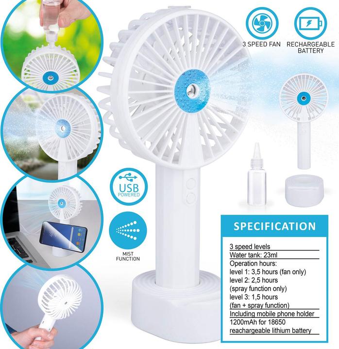 Immagine prodotto Lifetime Ventilatore spray portatile