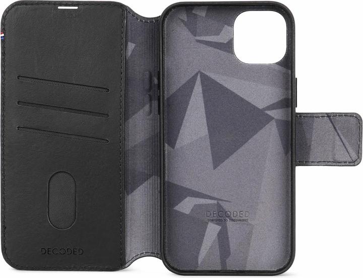 Actual product image Decoded Leather Detachable Wallet for iPhone 15 Plus Black (Apple iPhone 15 Plus)