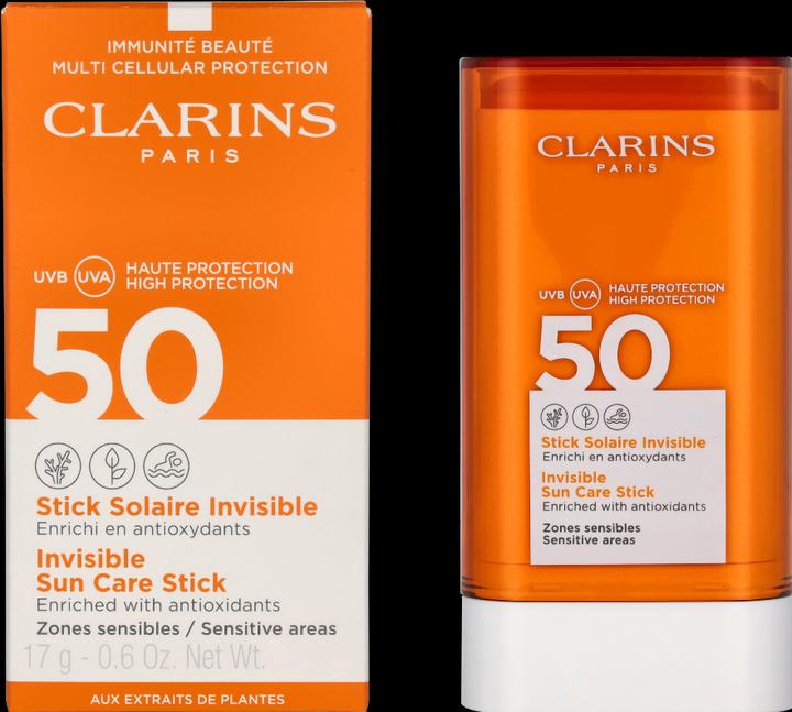 Actual product image Clarins Invisible Sun Care Stick (Sun stick, Sun cream face, SPF 50, 69 g)
