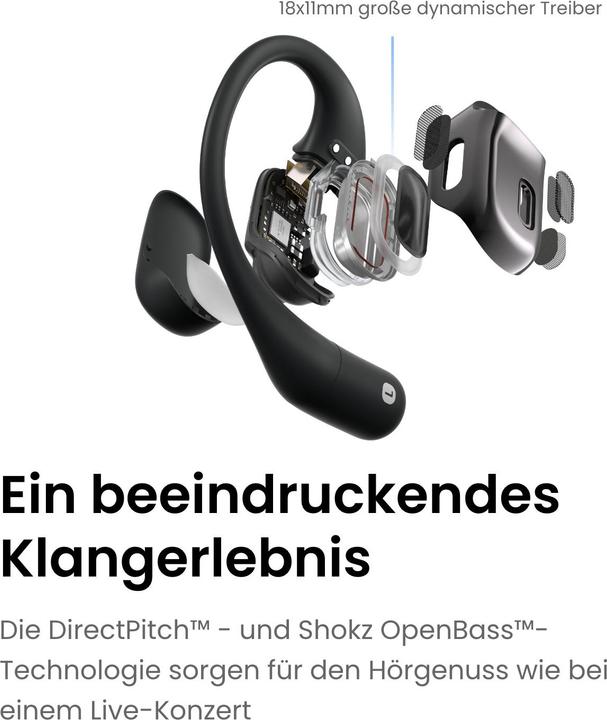Produktbild Shokz OpenFit (ANC, 7 h, Kabellos)