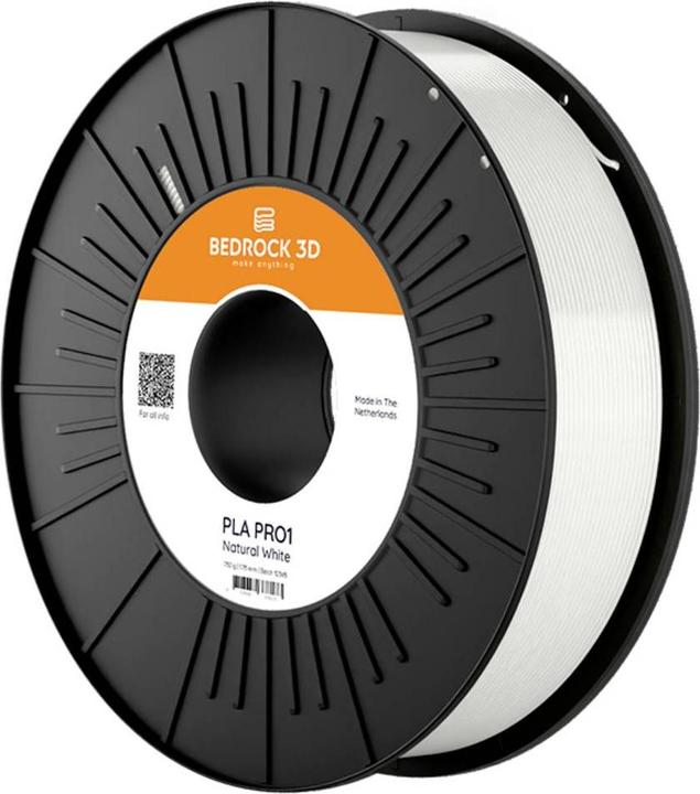 Produktbild Bedrock 3D PR1-7501a075 PLA PRO1 Natural White 1.75 mm 750 g Filament PLA Pro 1 (PLA, 1.75 mm, 750 g)