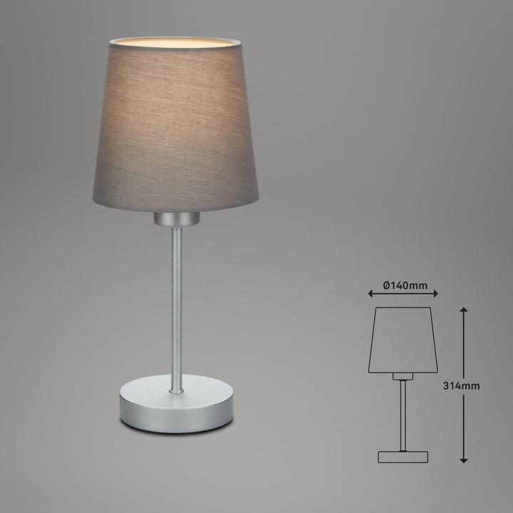 Immagine prodotto Briloner Lampada da tavolo, grigio-argento, 1xE14/25W (E14)