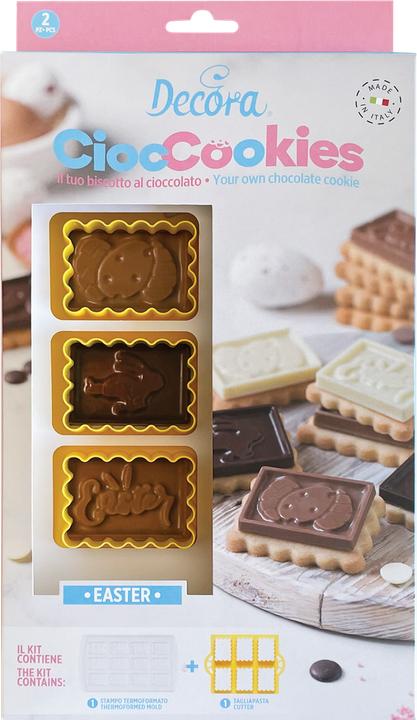 Actual product image Decora Chocolate biscuit cutter set Easter shape + embossing mould
