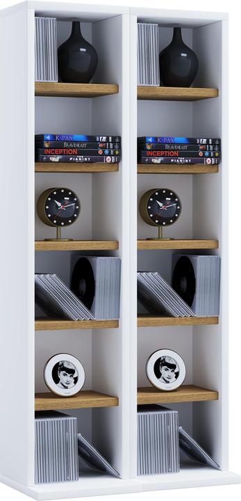 Produktbild VCM Holz CD DVD Stand Regal Schrank Milano (42 x 20 x 92 cm)