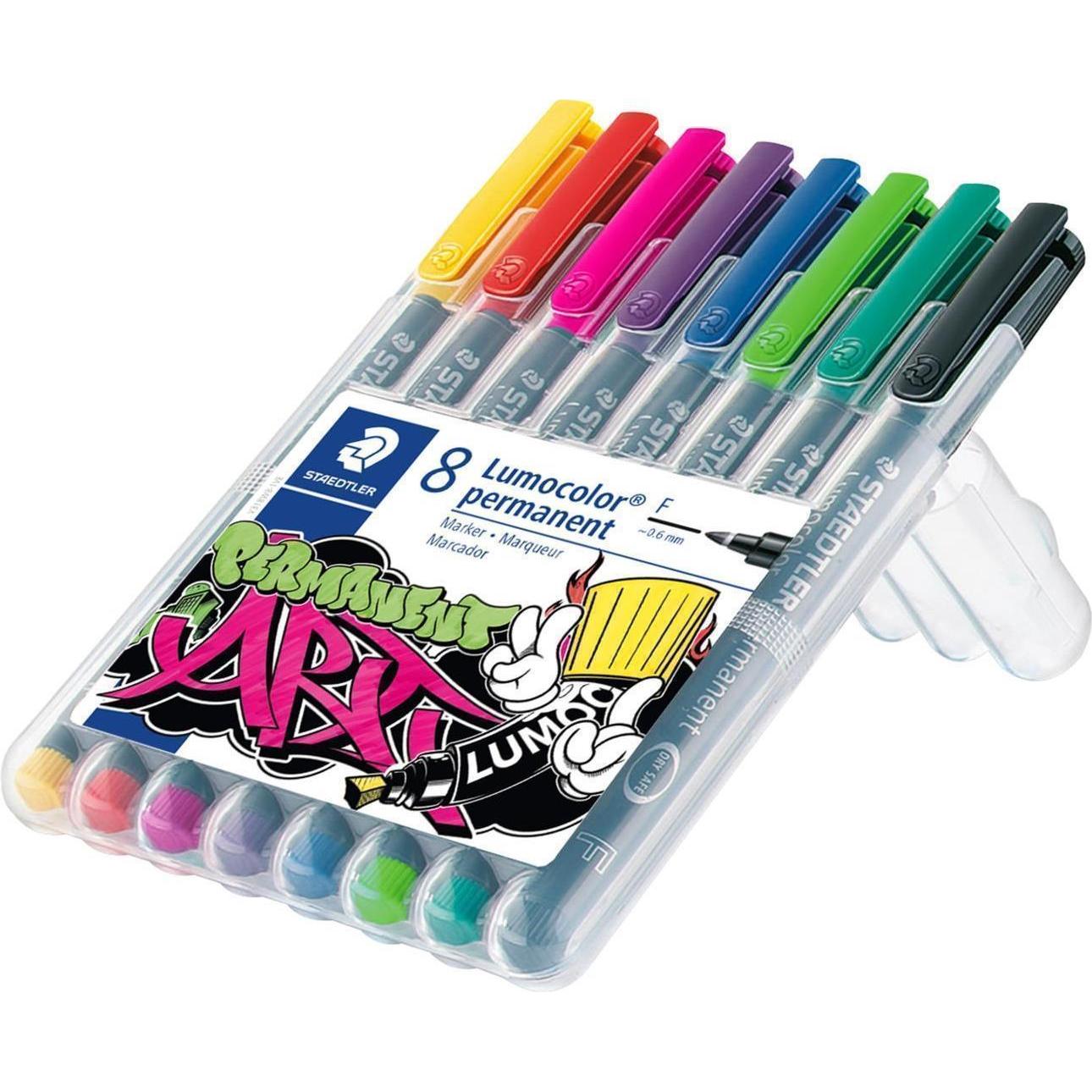Staedtler, Marker, Lumocolor permanent pen 318 Permanent-Universalstifte F (6 Farben, 0.60 mm, 1 x)