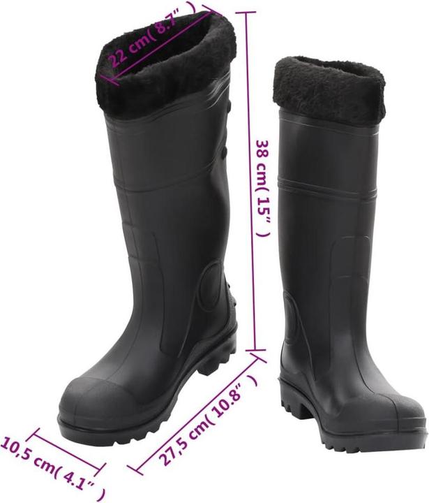 Immagine prodotto vidaXL Stivali in gomma con fodera interna rimovibile taglia PVC (40)