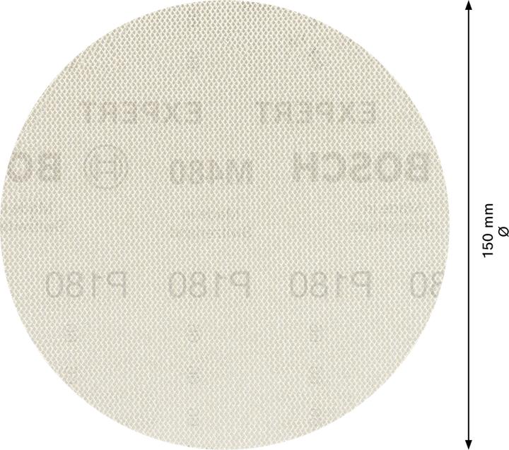 Image du produit Bosch Professional Zubehör EXPERT M480 Filet de ponçage pour ponceuse excentrique, 150 mm, G 180, 50 pièces (180)