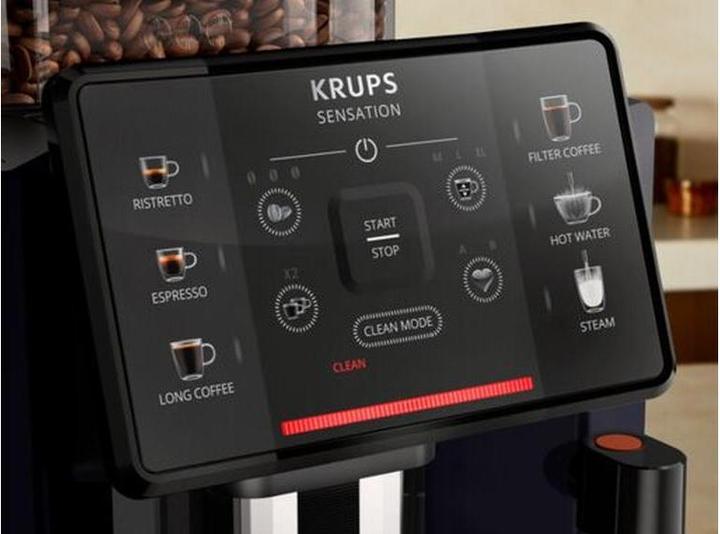 Immagine prodotto Krups Macchina da caffè completamente automatica Sensation (EA910B), nero/blu
