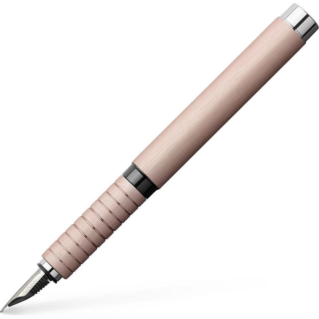 Faber-Castell, Schreibstifte, Castell 148423 - Füller Essentio, Feder B, Aluminium Rose (Rosa, 1 x)