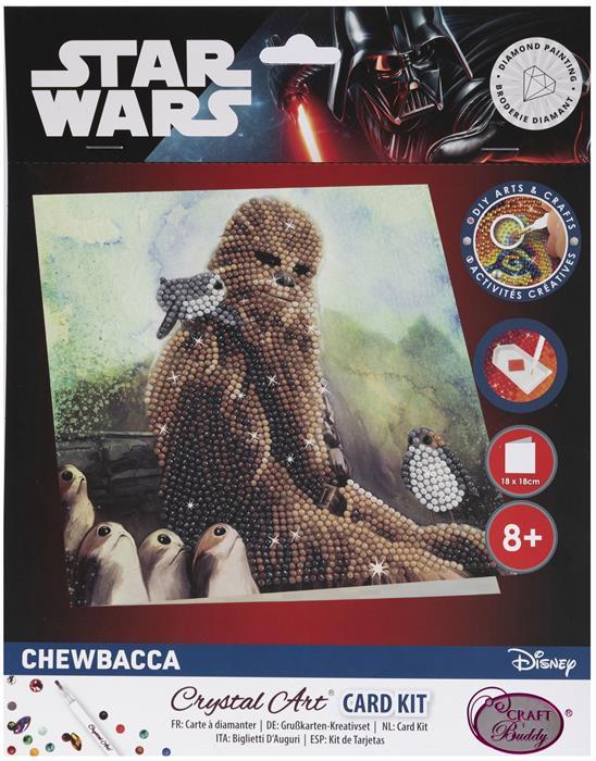 Craft Buddy Chewbacca, Card 18x18cm Crystal Art