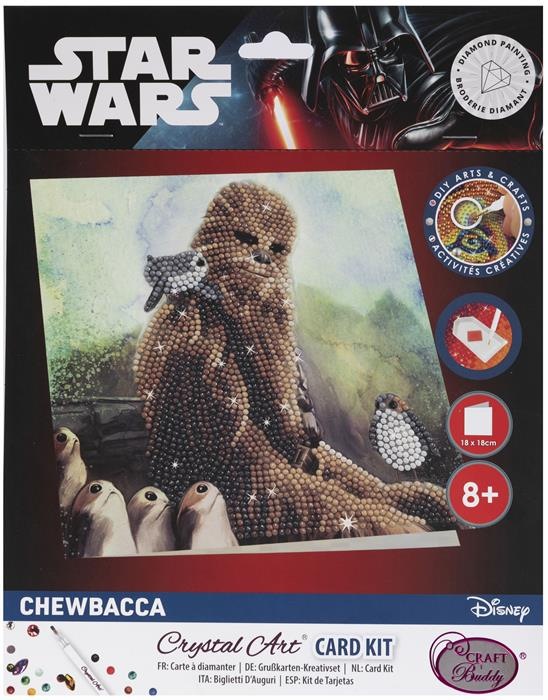 Actual product image Craft Buddy Chewbacca, Card 18x18cm Crystal Art