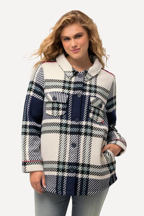 Produktbild Ulla Popken Jacke, Karomuster, Hemdkragen, Langarm (46, 48)