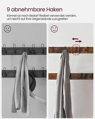 Actual product image Vasagle Wall coat rack