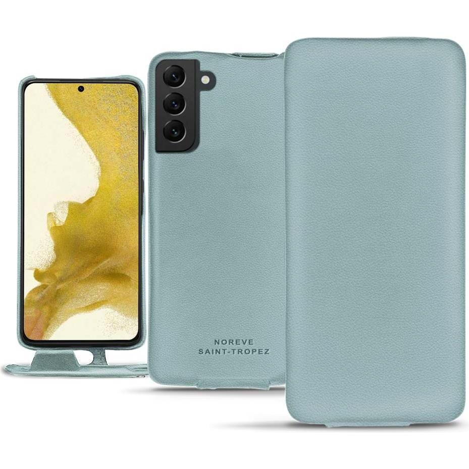 Noreve Lederschutzhülle vertikal (Samsung Galaxy S22), Smartphone Hülle, Blau