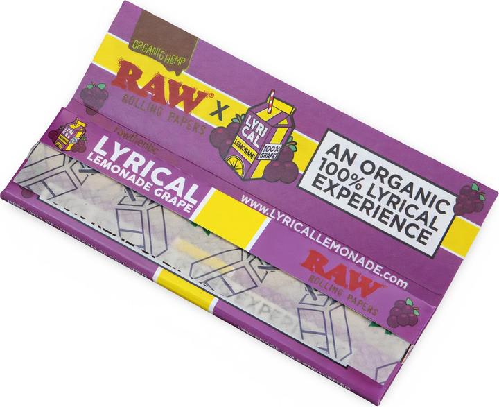 Actual product image RAW 10X Rolling Sheets x Lyrical Lemonade King Size Wide Grape