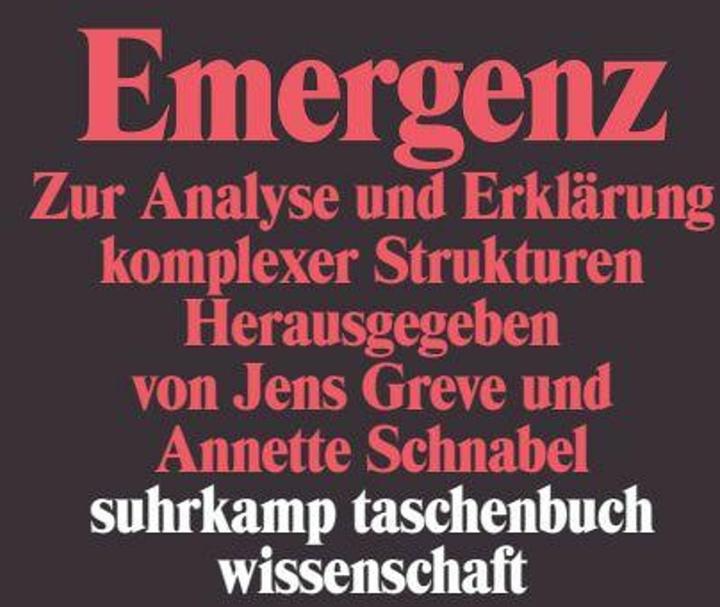 Produktbild Emergenz (Deutsch, Annette Schnabel, Jens Greve, 2011)