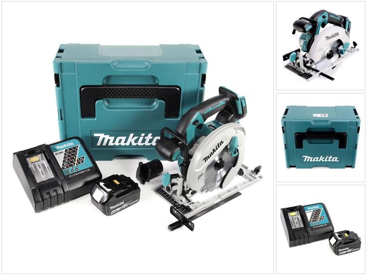 Actual product image Makita DHS 680 RM1J 18V Sega circolare a batteria Ø 165mm in valigetta Makpac + 1x Batteria BL1840 4