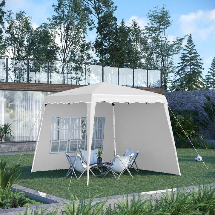 Actual product image Outsunny Pavilion with 2 side walls and individual height adjustment (240 cm, 240 cm)