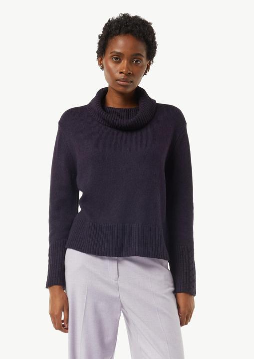 Produktbild Comma Strickpullover Rollkragenpullover mit Zopfdetail (46)