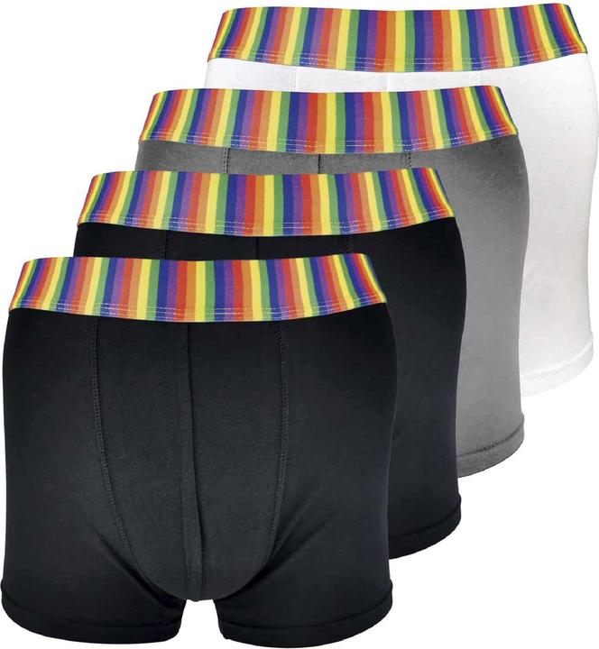 Sock Snob 4er Pack Baumwolle Regenbogen Boxershorts | Bunt Trunks Unterwäsche