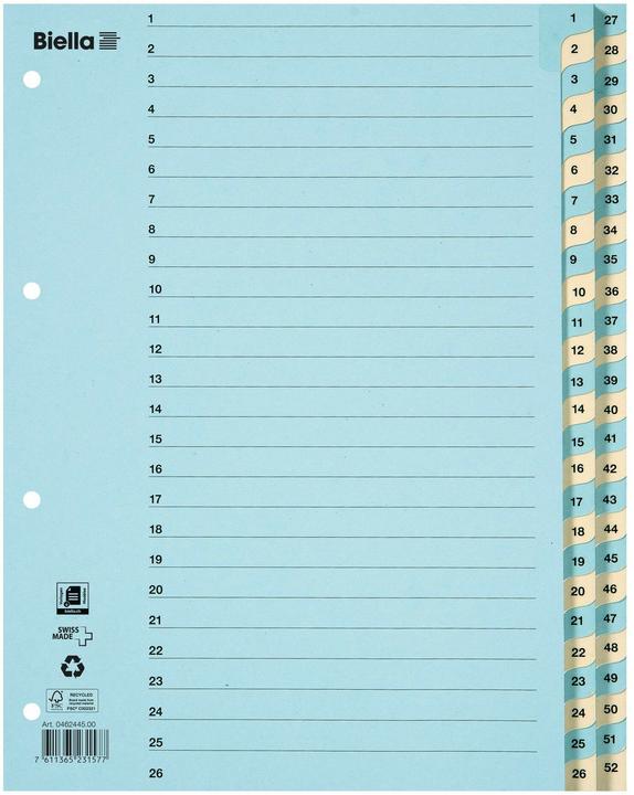 Produktbild Biella Register Karton