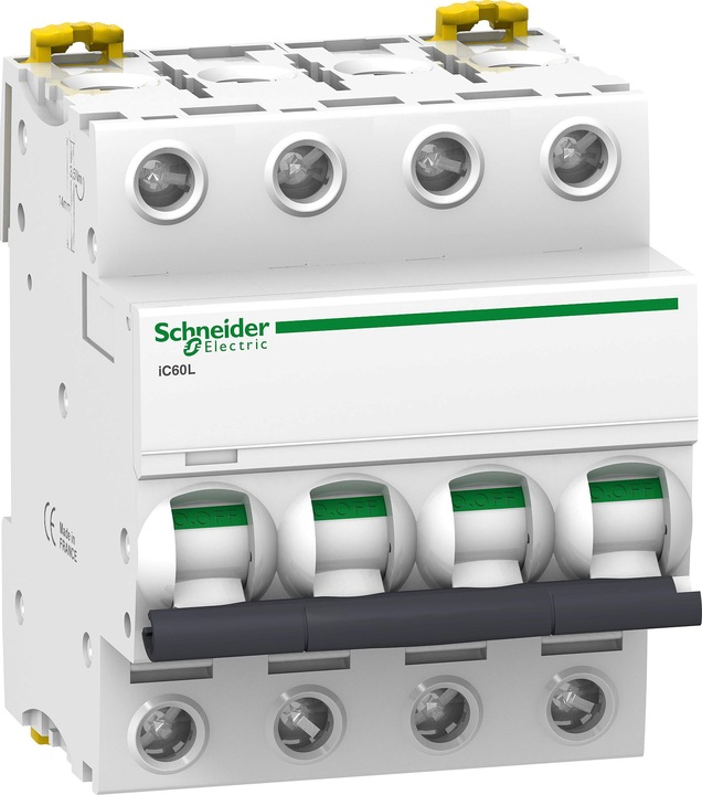 Actual product image Schneider Electric Acti9 iC60L MCB 4 Pole 32A Curve C