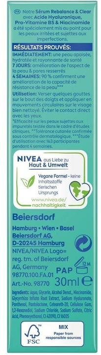 Produktbild NIVEA Derma Skin Clear Rebalance & Clear Serum (30 ml)