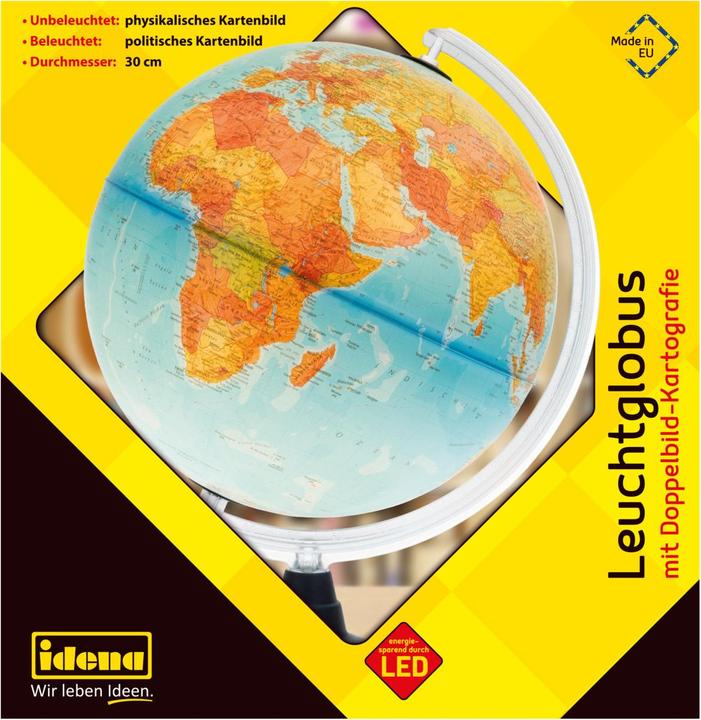 Actual product image Idena Leuchtglobus Erde m. 2 Kartenbildern, Ø30cm (30 cm)