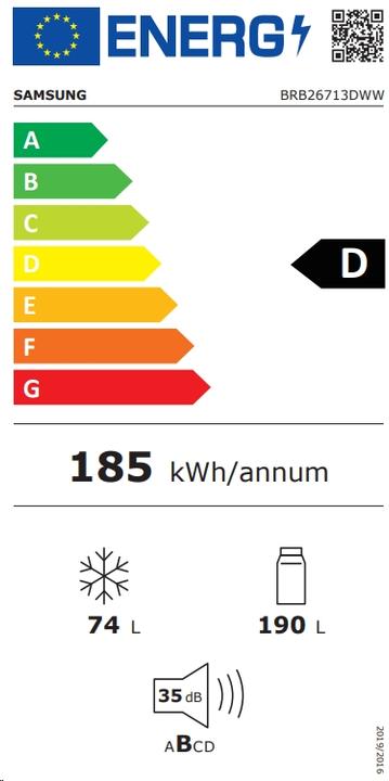 Energy Label Samsung BRB26713DWW/EF (264 l)