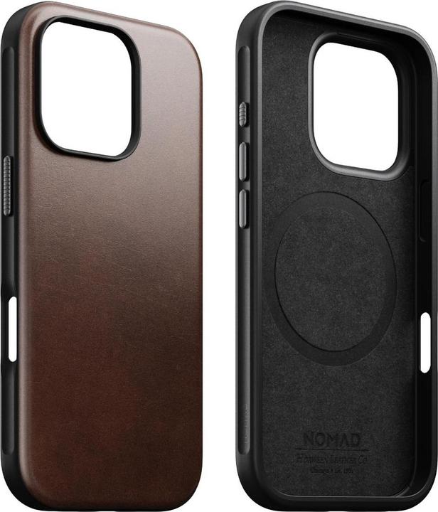 Actual product image Nomad iPhone 16 Pro Max MagSafe leather case (Apple iPhone 16 Pro Max)