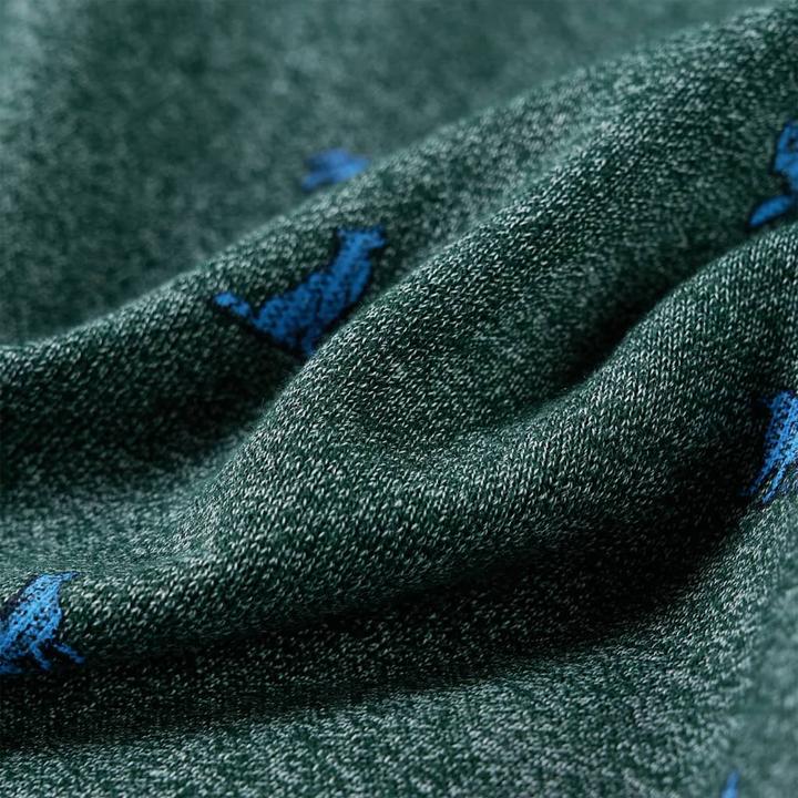 Produktbild vidaXL Kinder-Sweatshirt Dunkelgrün Melange 140,Material: 50 (140)