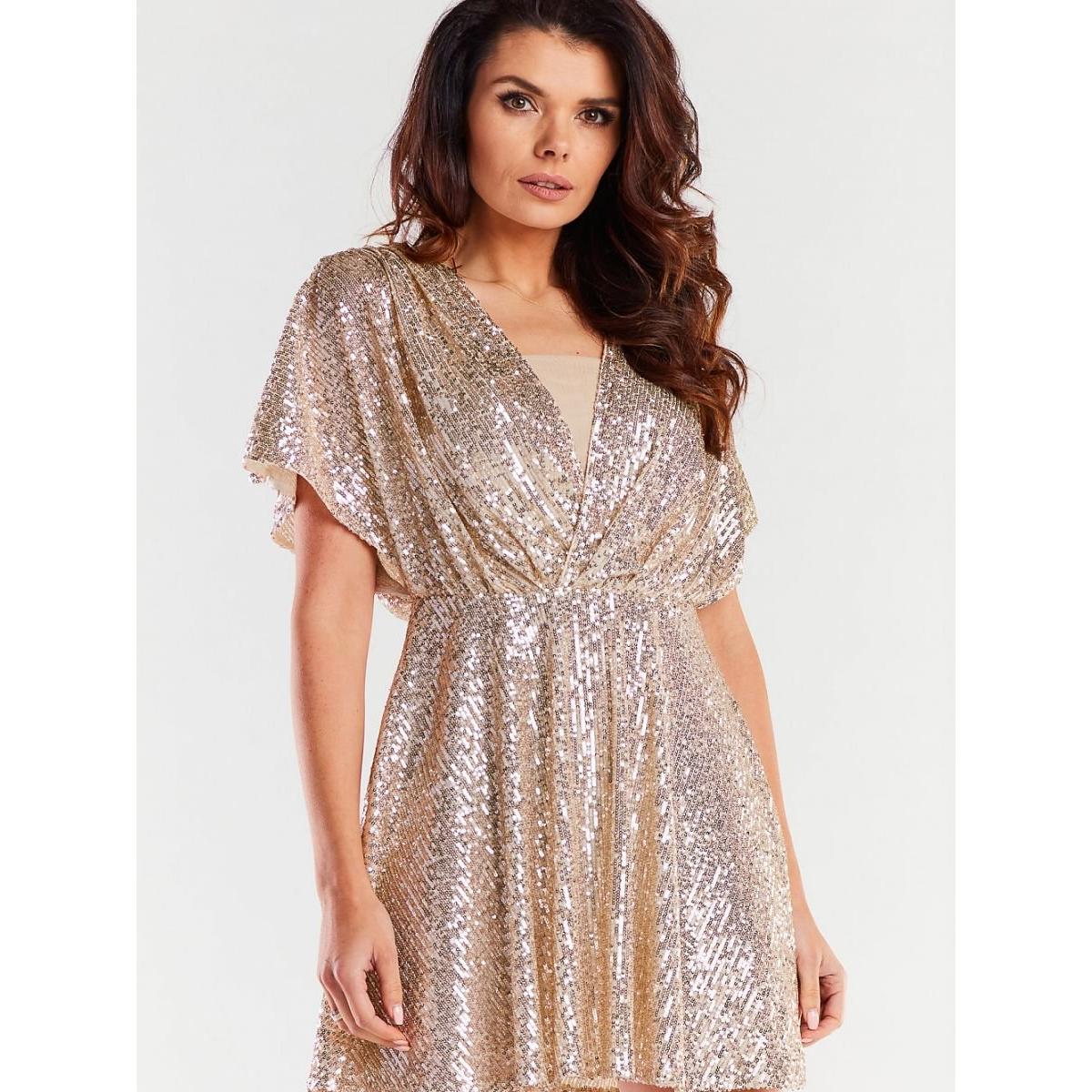 Awama, Damen, Kleider, Abendkleid, Beige, (M)