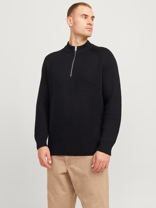 Actual product image Jack & Jones Plus size knitted jumper with half zip Knitted jumper with half zip (6XL)