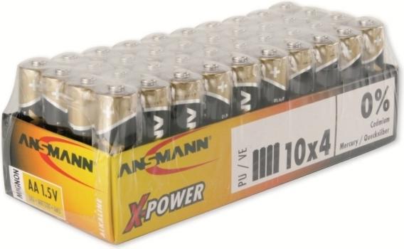 Actual product image Ansmann Battery AA 40x Mignon, LR6/1.5V/40er Box (40 pcs., AA)