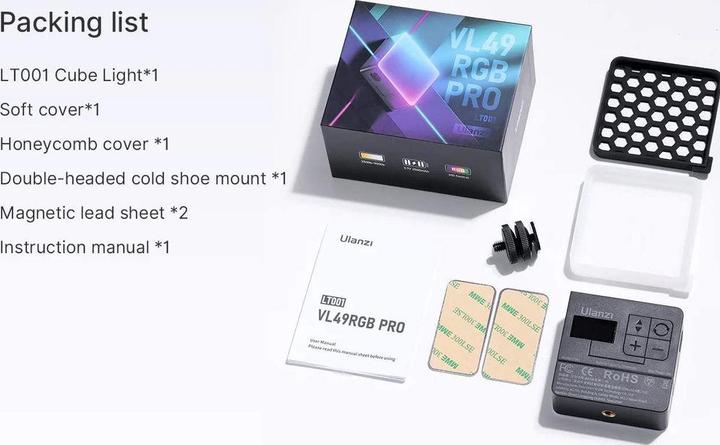 Actual product image Ulanzi VL49 Pro (Video light)