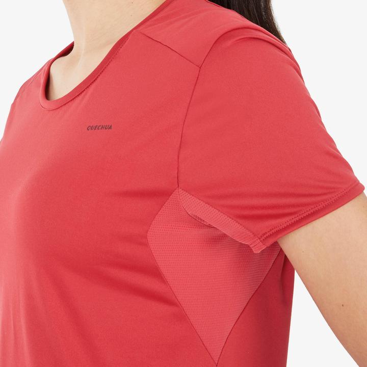 Produktbild Quechua Wandershirt Damen kurzarm Bergwandern - MH100 rot (3XL)