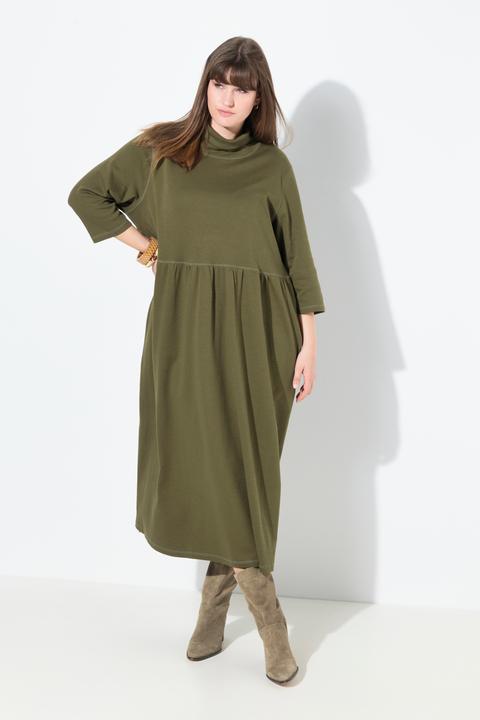 Immagine prodotto Ulla Popken Jersey-Maxikleid, Stehkragen, 3/4-Arm (54)