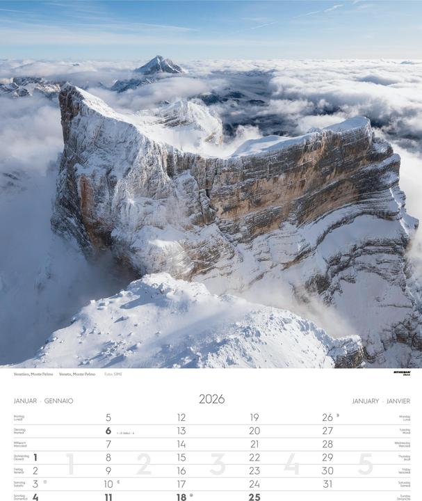 Actual product image WeltnaturerbeDolomitenKalender2026