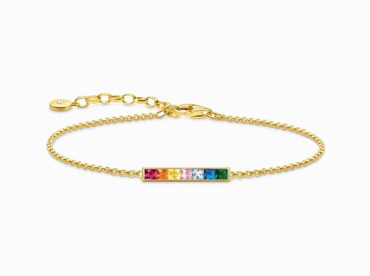 Immagine prodotto Thomas Sabo Bracciale pietre colorate oro (19 cm, Argento 925)