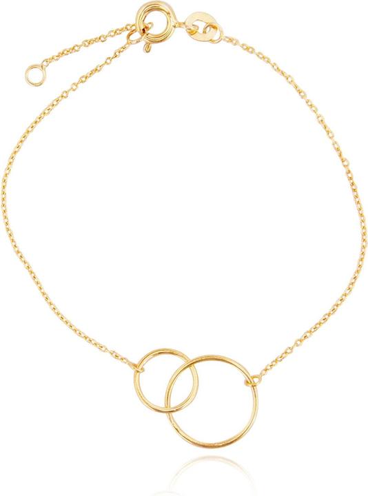 Produktbild Leyda Armband Doppelring (18.50 cm, Silber 925 1 Mikron Gelb Vergoldet 18k)