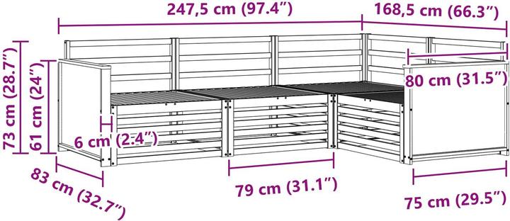 Produktbild vidaXL Outdoor-Sofa