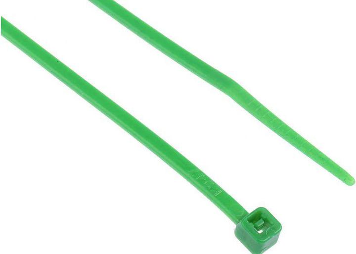 Actual product image RS PRO Cable tie,green,2,5x200mm (Plastic cable ties, 203 mm, 100 pcs.)