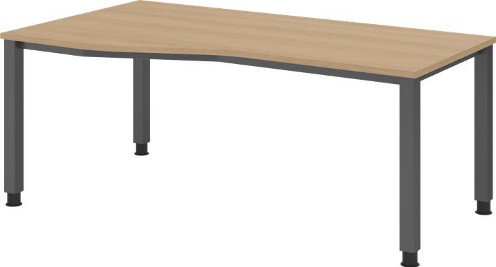 Image du produit Hammerbacher Bureau 4 pieds carré 180x100/80cm chêne