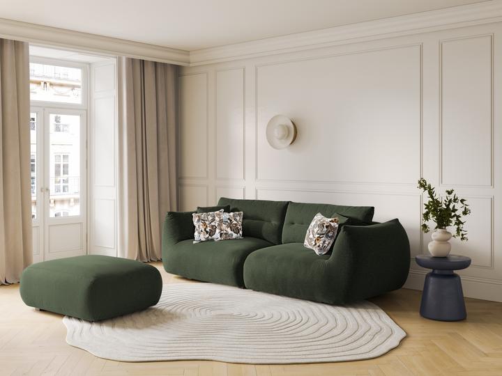 Actual product image CXL by Christian Lacroix Pouf, "Maurie", 1 Seat, Moss Green, 85x100x43 Made in Europe